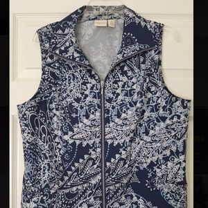 Chico’s Navy Paisley Vest